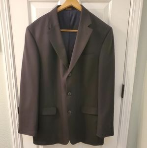 Versini 100% Wool Black 3-Button Sport Jacket 42L